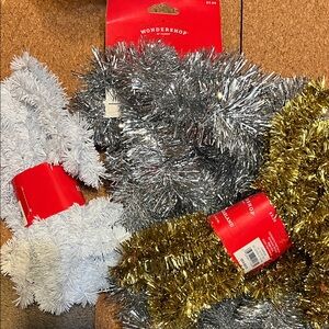 Wondershop Festive Silver and Gold and white garland